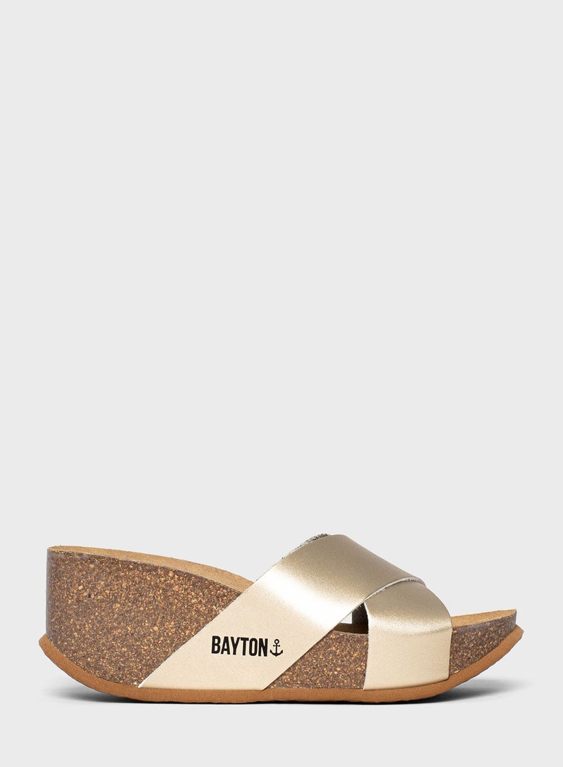 Liverpool Strappy Mid Heel Wedges