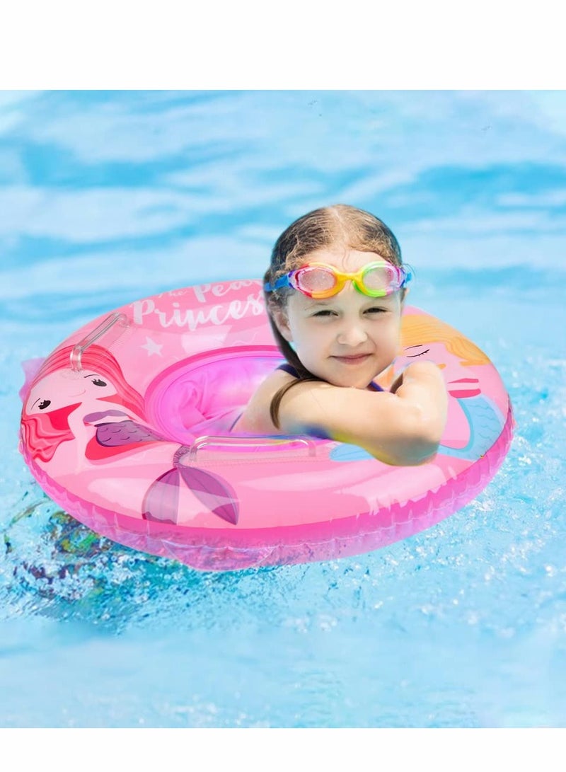 Baby Swimming Ring, Unicorn Float Inflatable Ring Helps Learn to Swim and Kick for Kids the Age Of 3-72 Months（Pink）