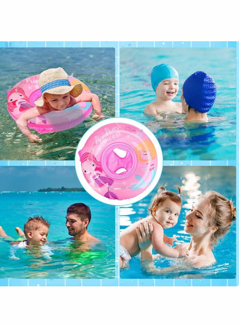 Baby Swimming Ring, Unicorn Float Inflatable Ring Helps Learn to Swim and Kick for Kids the Age Of 3-72 Months（Pink）
