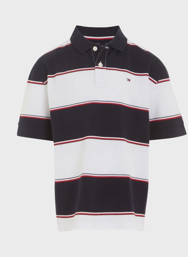 Kids Striped Polo