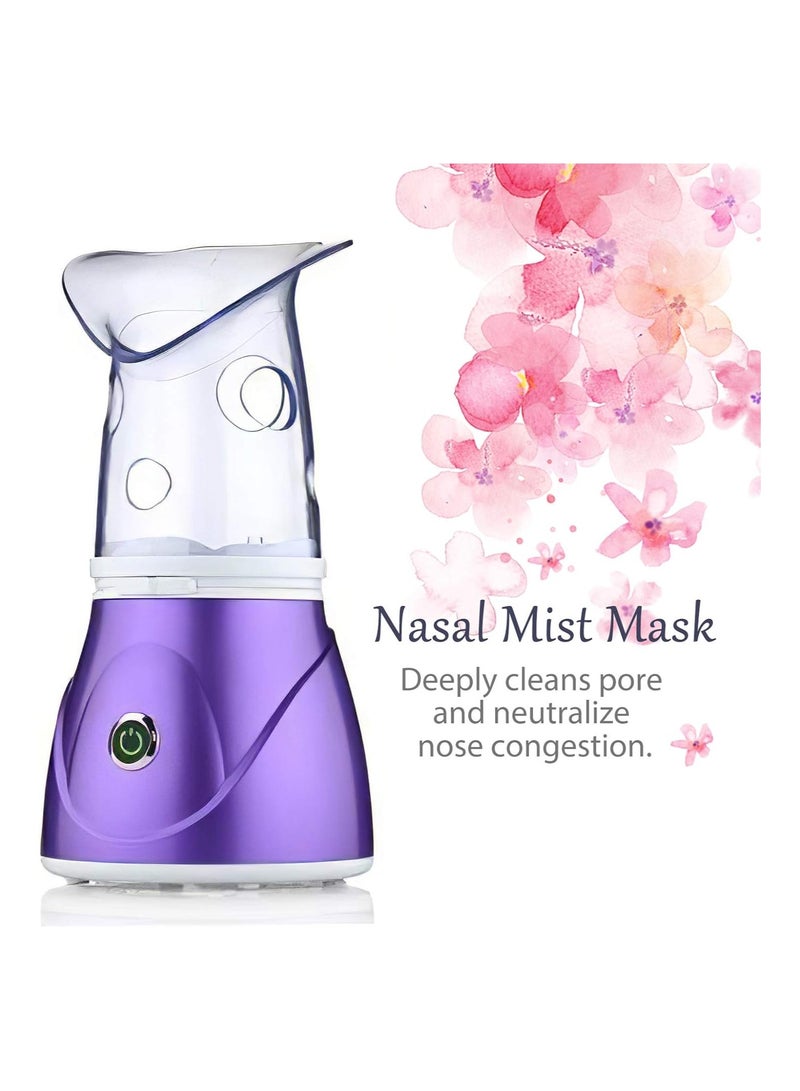 Facial Steamer, Silicone Facial Steamer, Warm Mist Moisturizing Sinuses Face Steam, Home Sauna Spa Humidifier Sprayer, Cleaning Pores Blackheads, BPA Free Steaming Skincare, Removes Dirt, Oil Makeup