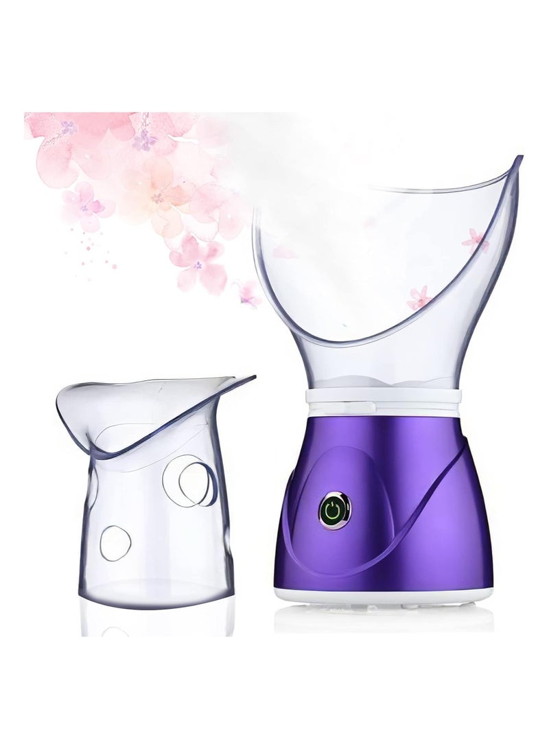 Facial Steamer, Silicone Facial Steamer, Warm Mist Moisturizing Sinuses Face Steam, Home Sauna Spa Humidifier Sprayer, Cleaning Pores Blackheads, BPA Free Steaming Skincare, Removes Dirt, Oil Makeup