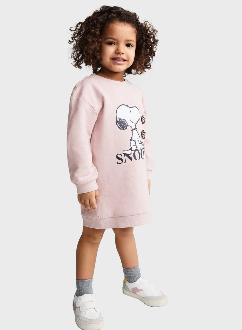 Kids Snoopy Sweatshirt Dress