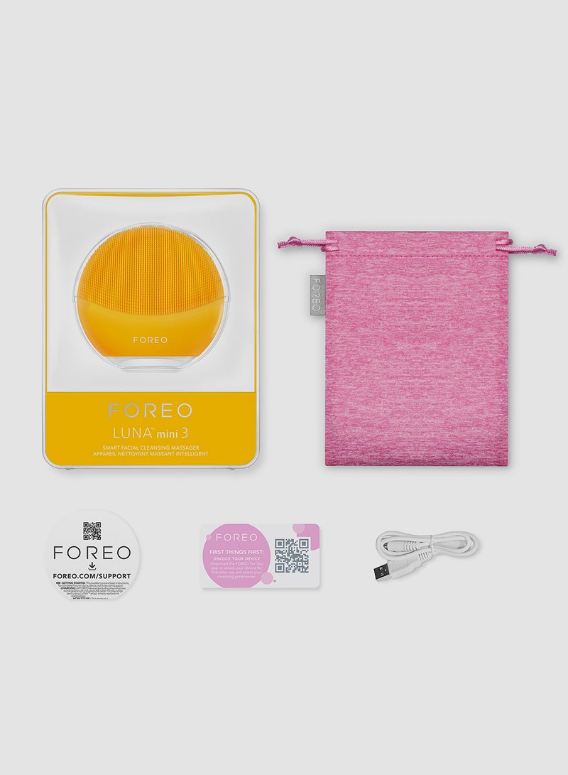 LUNA Mini 3 Smart Facial Cleansing Massager Yellow 4.5cm