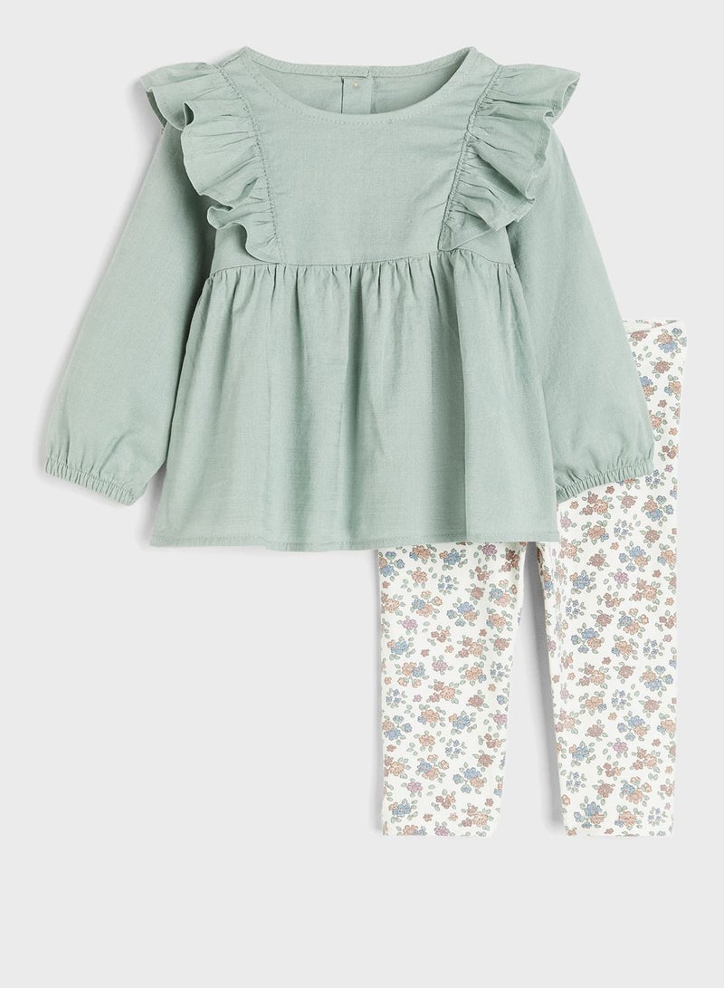 Kids Ruffle Top & Pants Set