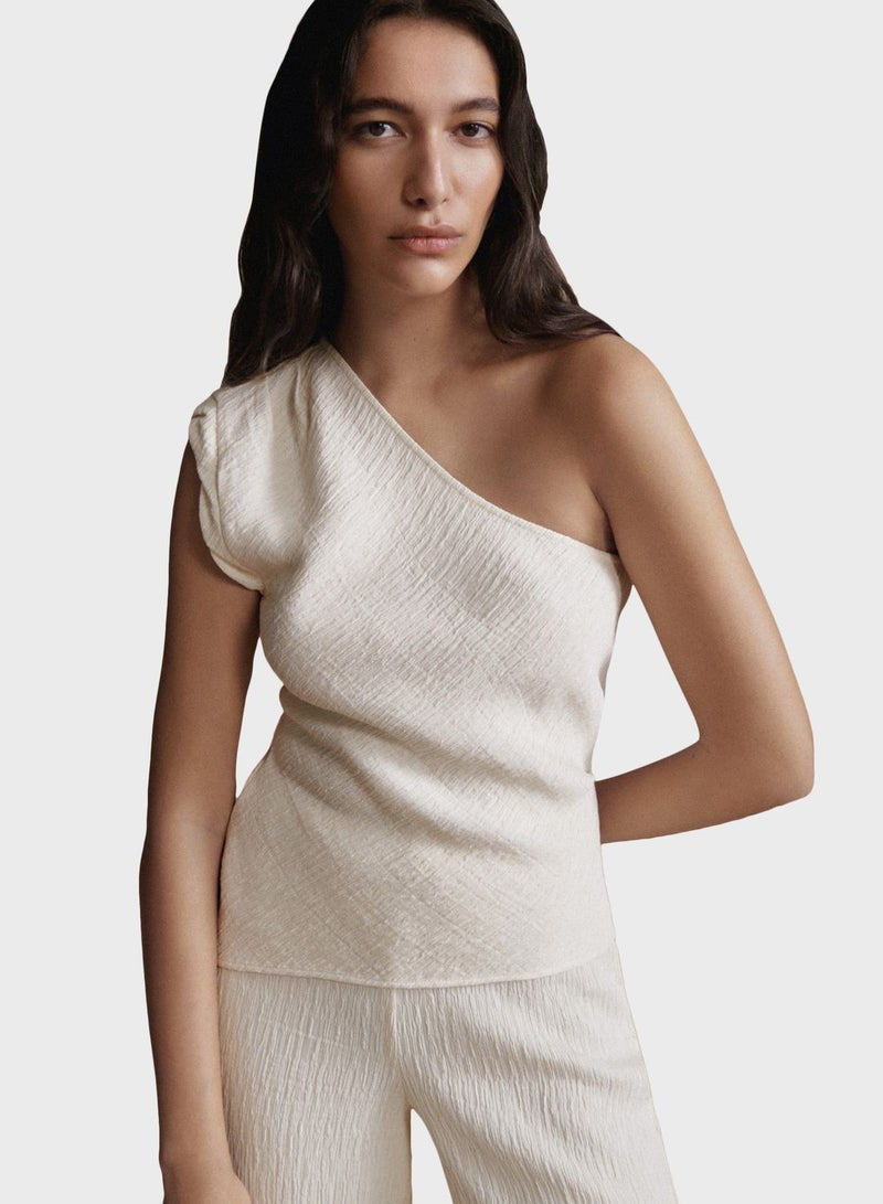 One-Shoulder Knitted Top