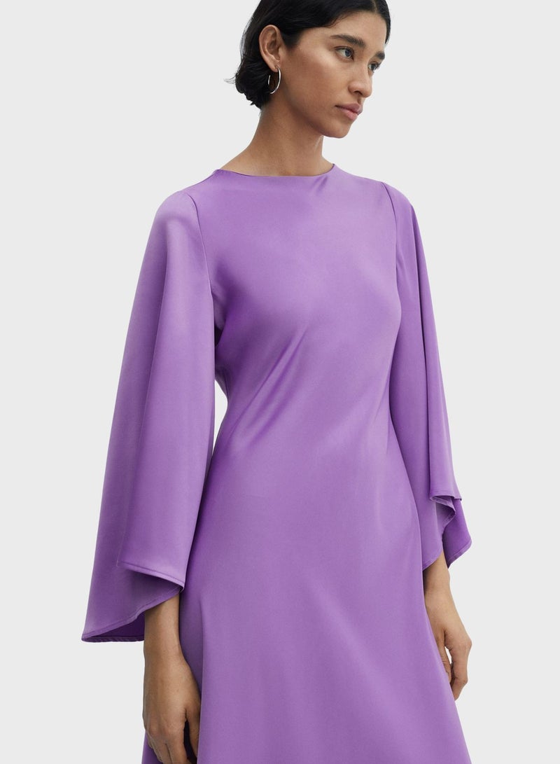 Flared Sleeve Dress