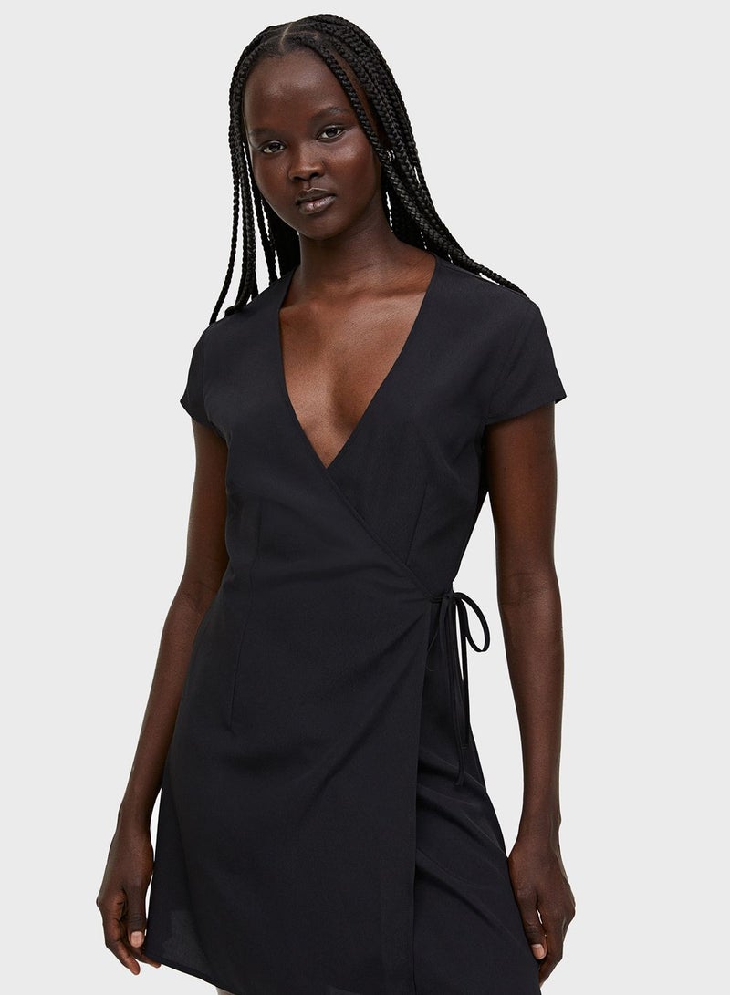 Tie Detail Wrap Dress