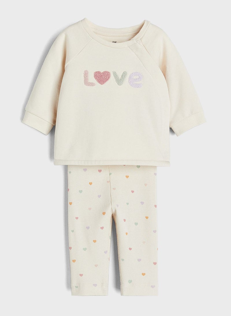 Kids Printed Sweatshirt & Pyjama Set