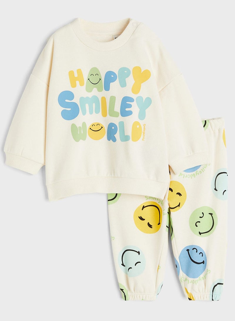 Kids Printed Sweatshirt & Pyjama Set