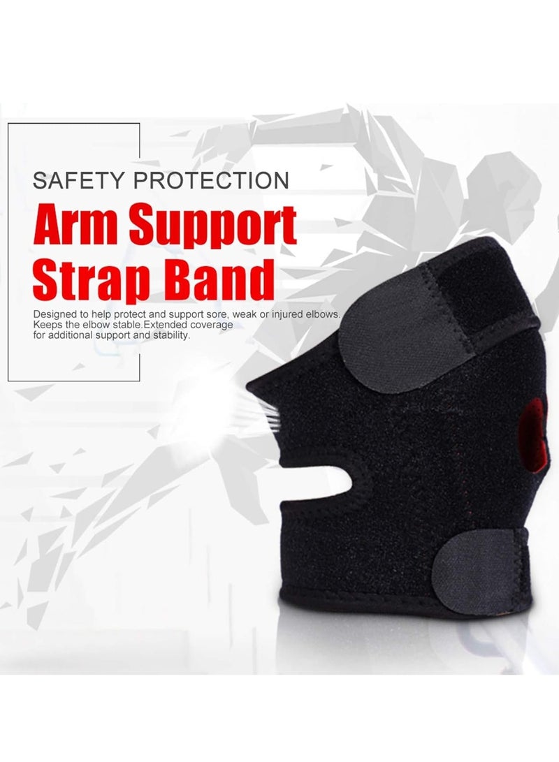 Elbow Brace, Elbow Support Sleeve Brace, Adjustable Neoprene Tennis Elbow Brace Wrap Arm Support Strap Band Tendonitis Elbow Brace for Men and Women