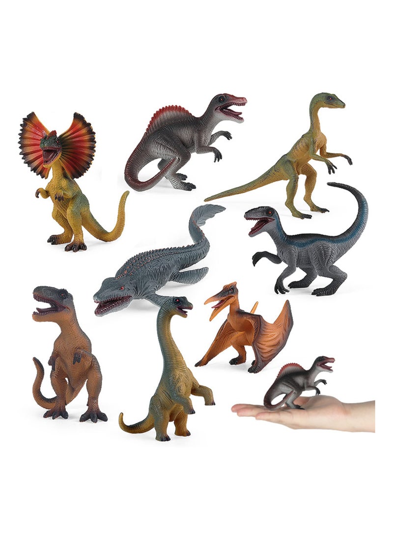 Realistic Dinosaur Toys 8 PCS Dinosaur Figures Toys 3-5 Inches Plastic Dinosaur Figures Cake Topper Party Favor Dinosaur Figurines Set with T-Rex and More