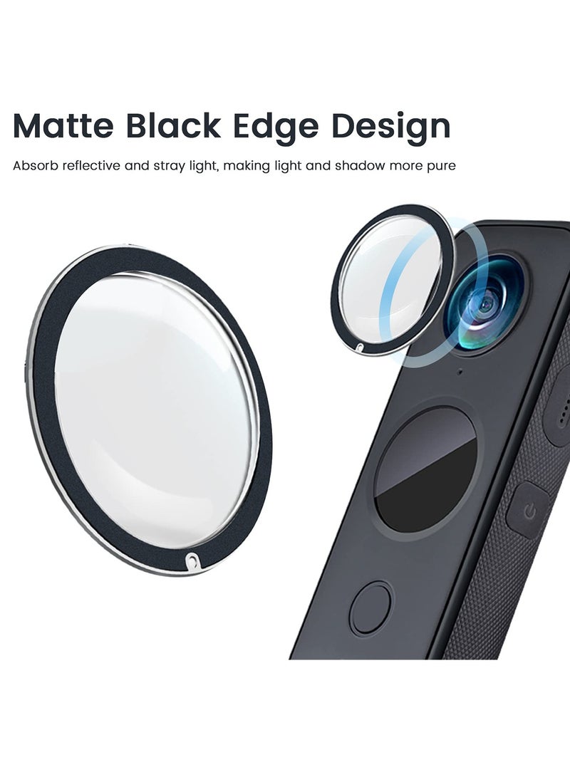 Protective Mirror for Insta360 ONE X2, 2 Piece Adhesive Lens Protector Sports Camera Lens Mold Accessories Panorama Protector Waterproof UV Mirror