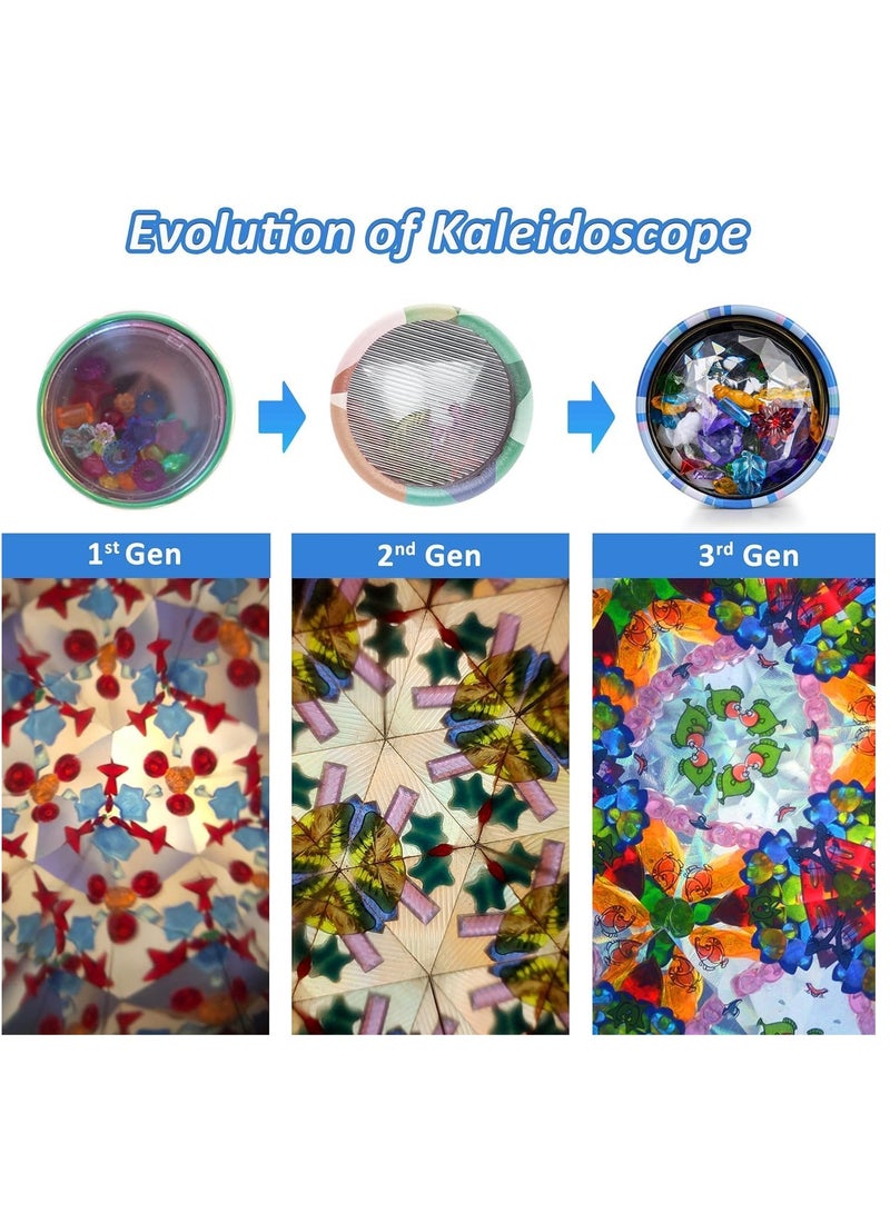 Kaleidoscopes Classic Tin 2 Pack Discover Hidden Animals Crystal Clear View Vintage Retro Toys in Gift Box Kaleidoscopes Educational Toys for Birthday School Classroom Prizes Random