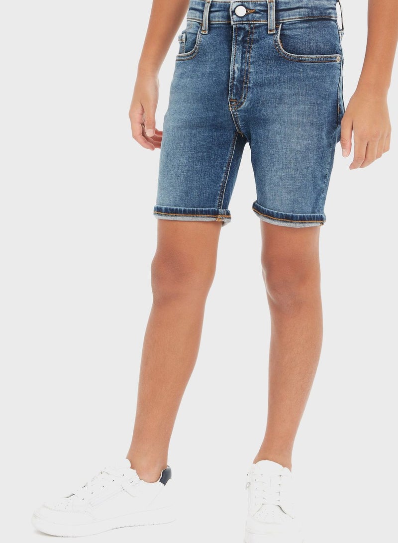 Kids Relaxed Fit Denim Shorts