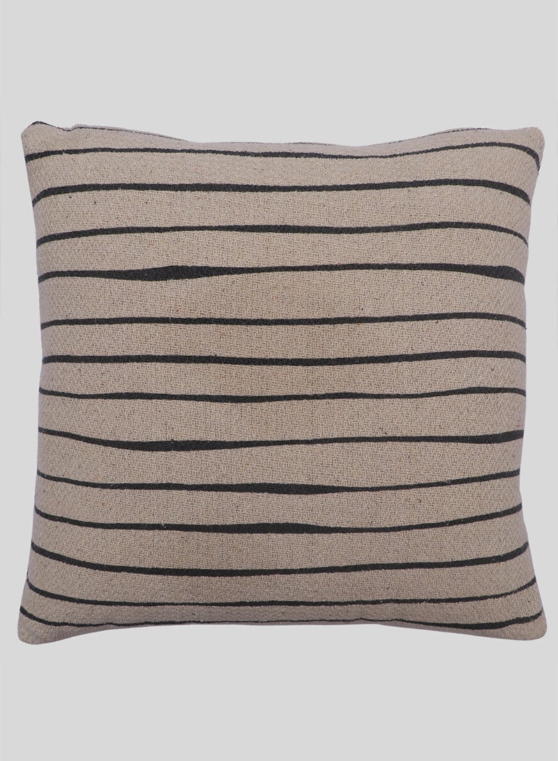 Classic Cotton Blend Stripes Throw Cushion Cover Decorative Square Pillow Case Home Styling Soft & Durable Ideal for Livingroom, Bedroom, Sofa, Couch Decor 50x50cm