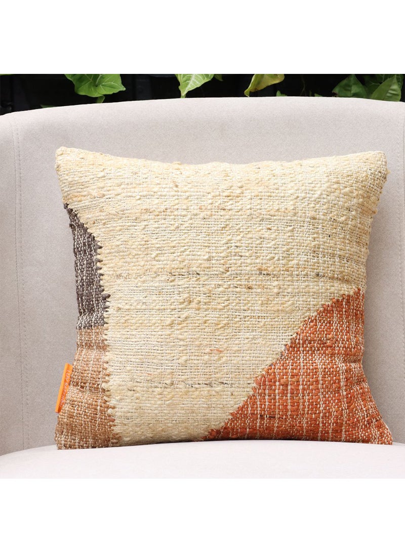 Pahia Throw Cushion Cover Textured Finish Square Personal Pillow Soft Cushion Case For Bed, Couch, Or Chair 45X45 Cm