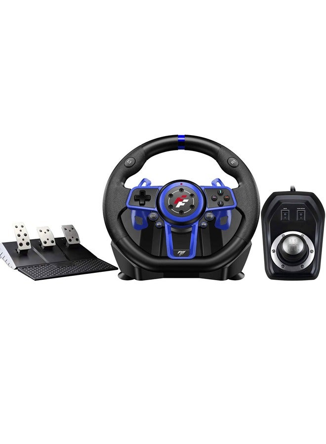 Suzuka Wheel F111 Racing Wheel set with Clutch Pedals, H-Shifter for PlayStation 5 (PS5)