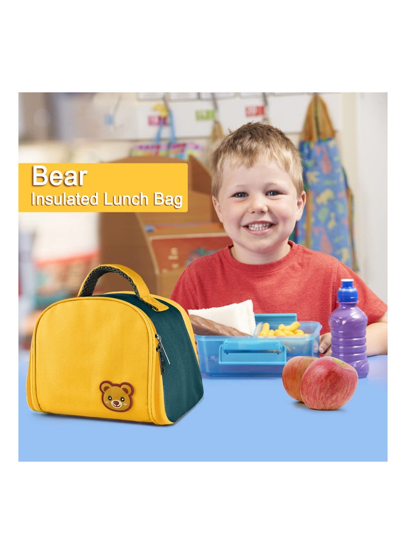 Lunch Bag, Lunch Bag Insulated Lunch Box for Kids, Small Cartoon Tote Bag Mini Cooler Thermal Meal Lunch Bags for School Outdoor Travel Reusable Lunch Bag for Girls Boys