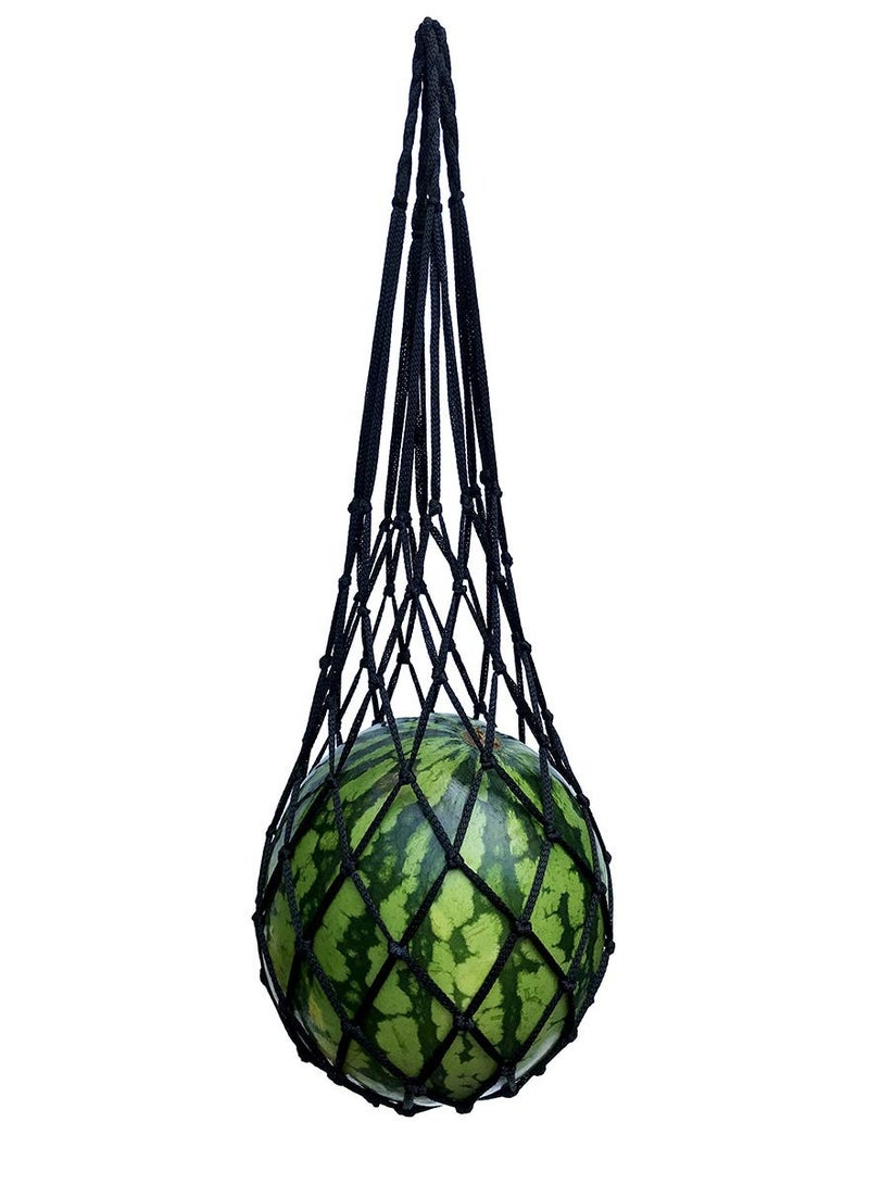 2-Pack Melon Hammock net Bag to Prevent Falling,Perfect for Growing Cantaloupe Pumpkin Watermelon in Vertical Garden Black