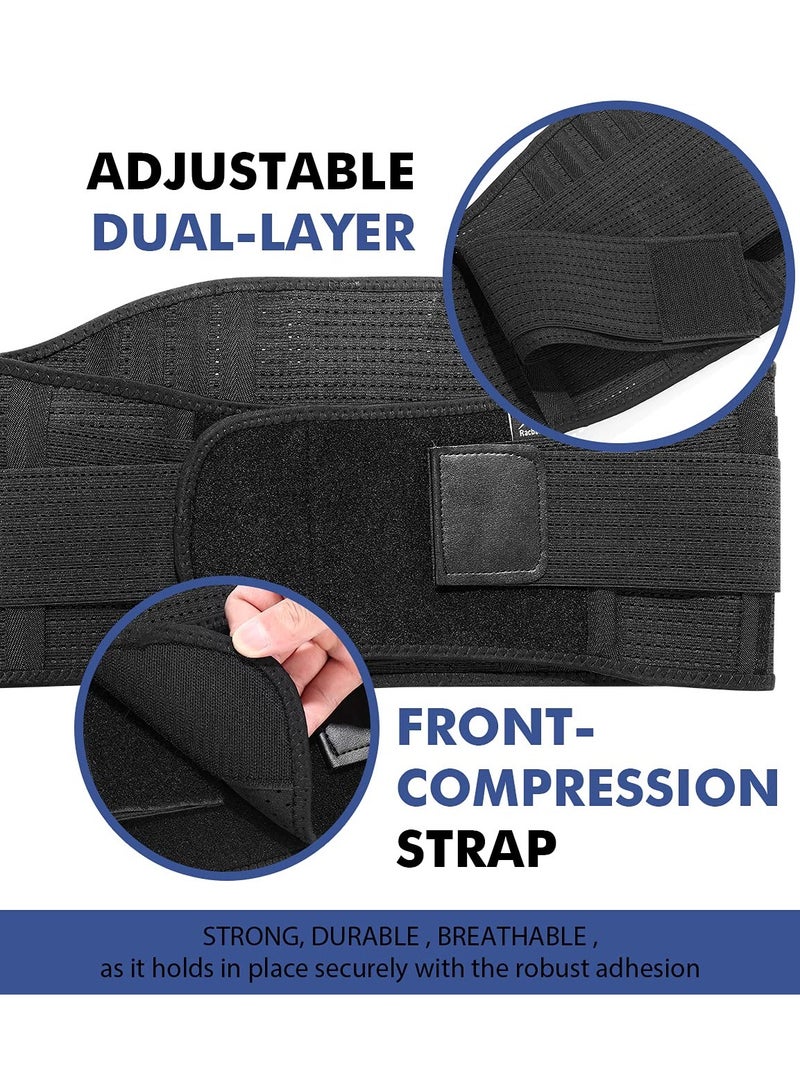 Lumbar Support Belt, Elastic Waist Belt Can Be Freely Adjusted Compression Lumbar Belt Breathable Elastic Movement Support Plate Relaxes the Muscles Easy to Take off and Wear Lumbar Protection (L)