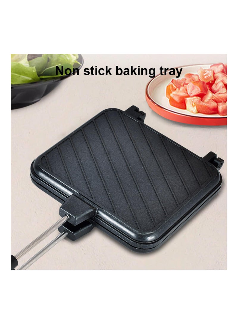 SYOSI Sandwich Maker, Collapsible Mini Sandwich Maker with Non-stick Plates, Ergonomic Panini Maker, Durable Sandwich Machine for Cooking Breakfast, Grilled Cheese, Tuna Melts