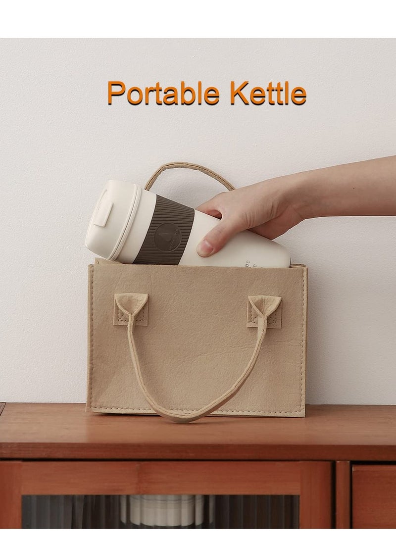 Portable Travel Heating Mug, Mini Electric Cup, 55℃ / 80℃ / 100℃ Optional, 304 Stainless Steel Liner Kettle, 12 Hours Insulation Function, 300W 350 ml Fashion Electric Thermos, Automatic Shut-Off