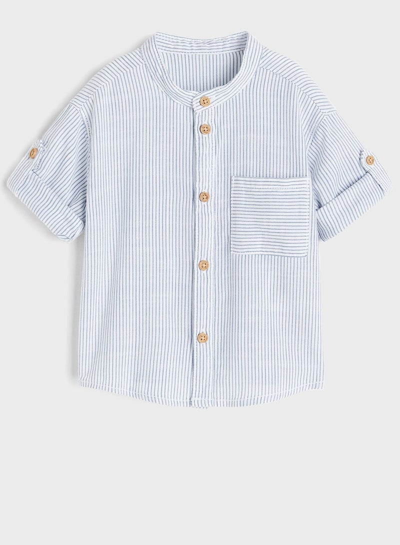 Kids Grandad Cotton Shirt