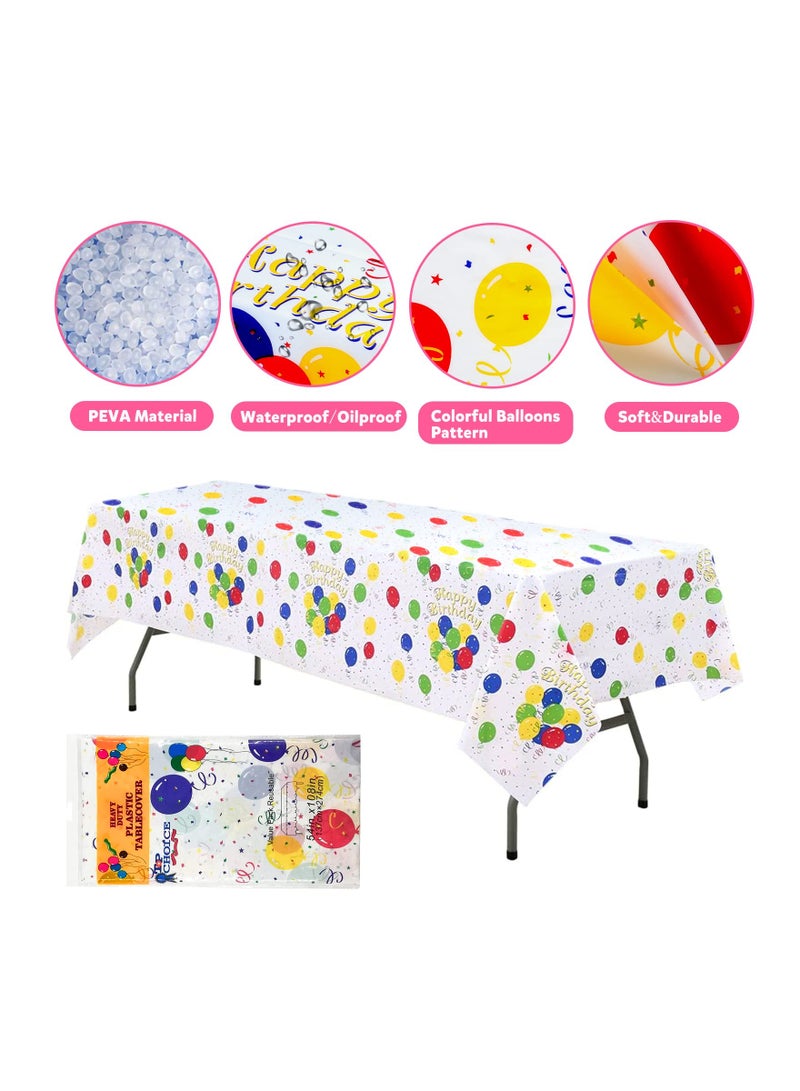 102 Pcs Birthday Party Tableware Set Party Paper Plates Cups Napkins Tablecloth Straws Birthday Party Supplies Decorations for 20 Guests