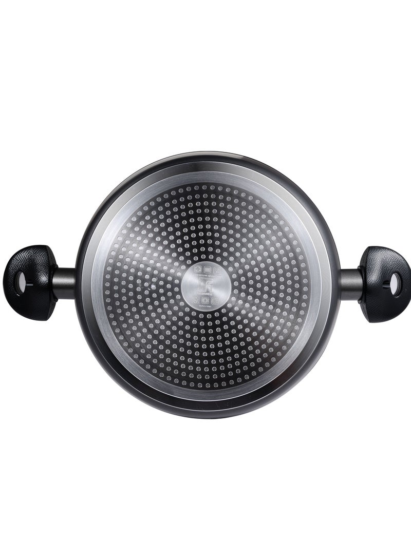 Orion Forged Aluminium Induction Bottom Non-stick Casserole With Lid 30cm