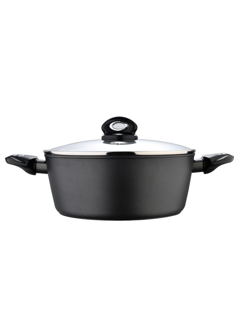 Orion Forged Aluminium Induction Bottom Non-stick Casserole With Lid 30cm