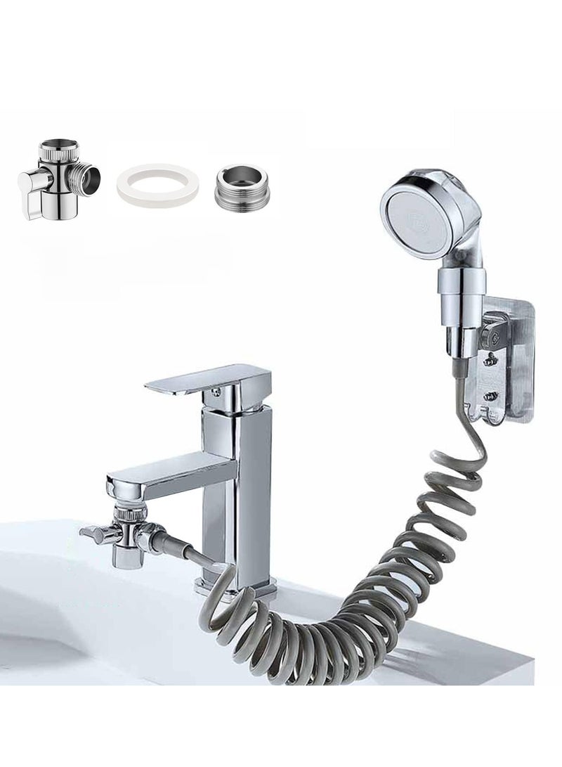 Shower Attachment for Bath Taps - Telescopic Hose, Tap Adapter, and Anti-Limescale Design ,22mm G1/2 for Hair Washing Pet Showering Bathroom Utility Room Laundry Tub
