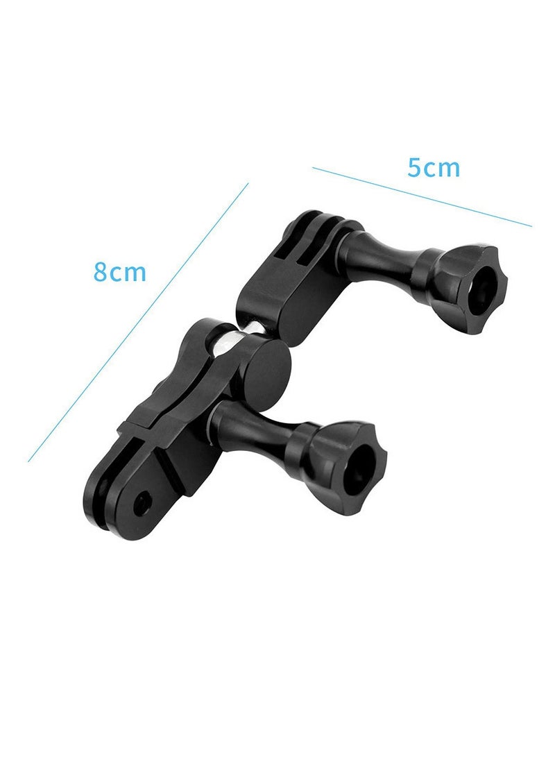 Metal Adapter Bracket, Universal Adjustable Arm Aluminum Alloy Magic Hand, Swivel Arm Bracket with Wrench Compatible with For GoPro hero 6/5/4/Action Cameras (360 Degree Adjustable)