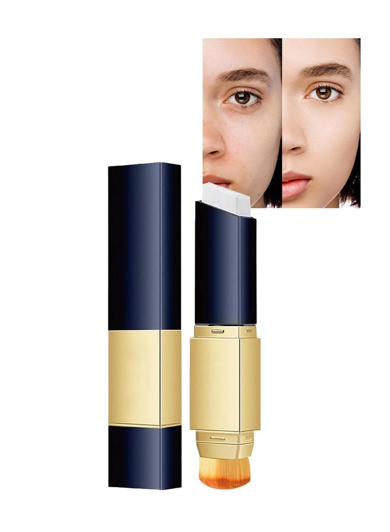 Double Sided Concealer With Brush, Double-Sided Makeup Brushes Foundation Concealer, 2 In 1 Concealer Double Sided Concealer Stick, Long Lasting Makeup Full Concealer Stick (2pcs)