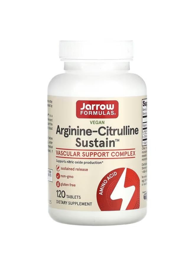 Jarrow Formulas Arginine-Citrulline Sustain 120 Tablets