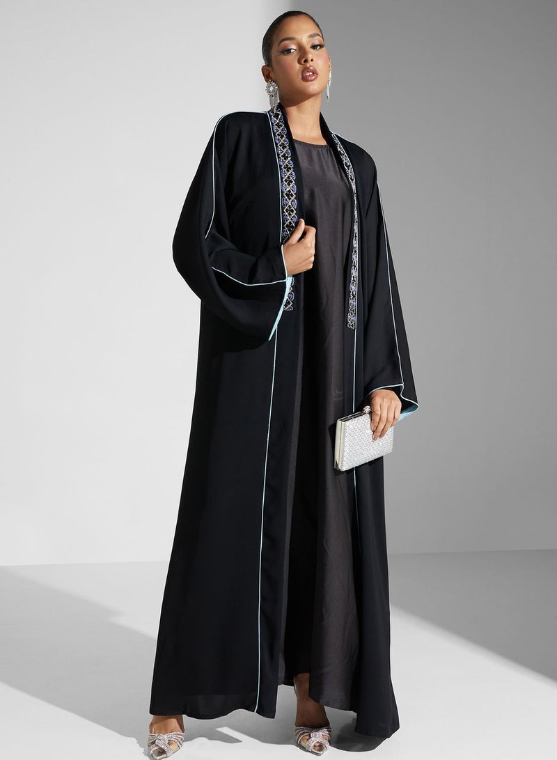 Embellished Flared Sleeve Abaya