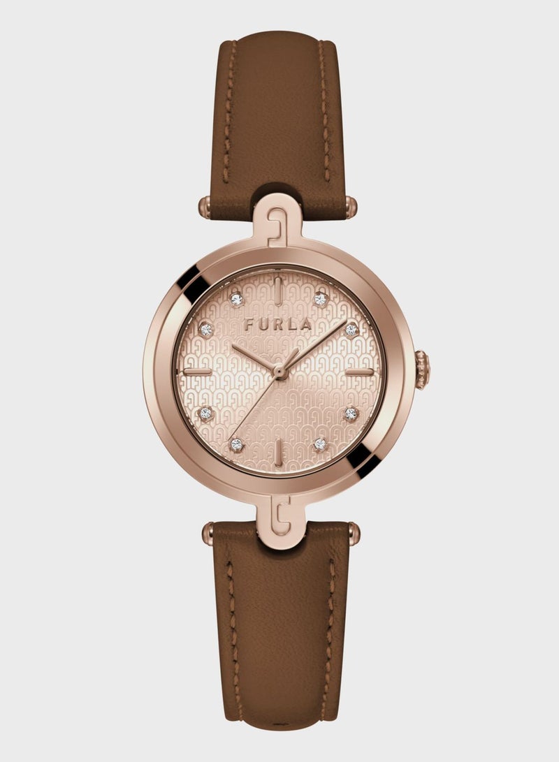 Furla Leather Strap Analog Watch