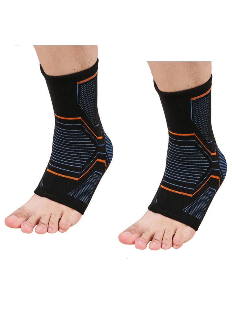 Sports Ankle Protection, 1 Pair of Foot Support Compression Sleeves Thin Light Plus Compression Ankle Protection for Running Breathable Foot Protector Sports Protection