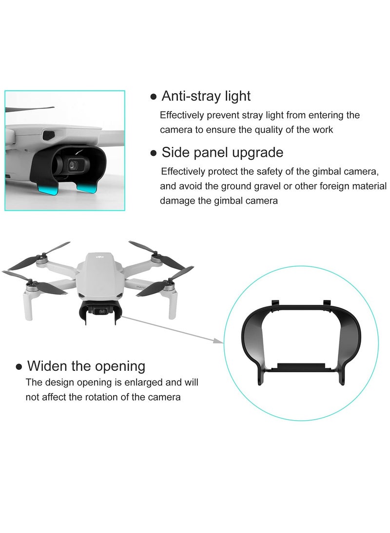 Light Shield + Gimbal Protector + 2 Pieces Super Clear Lens Protection Film Set For DJI Mavic Mini / Mini 2 / Mini SE Drone, Drone Protection Accessories Light Shield Sun Cover Accessories