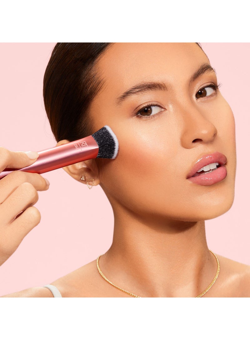 Face Base Makeup Brush Kit, Synthetic Bristles For Concealer, Foundation, & Contour, Works With Liquid, Cream & Powder Products, Staples For Blending & Buffing, 4 Piece Set