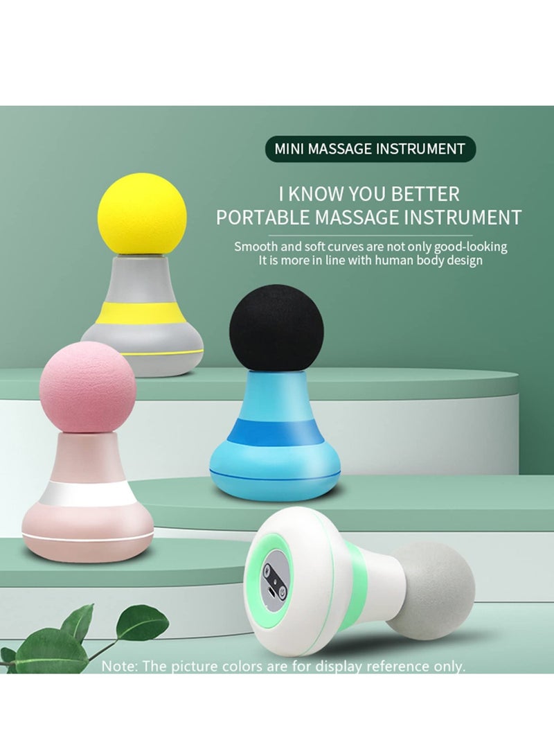 Back Massager Handheld, Mini Portable Electric Full Body Massager, USB Rechargeable, 6 Vibration Modes, for Neck Shoulder Leg Foot Massage, Sports Recovery