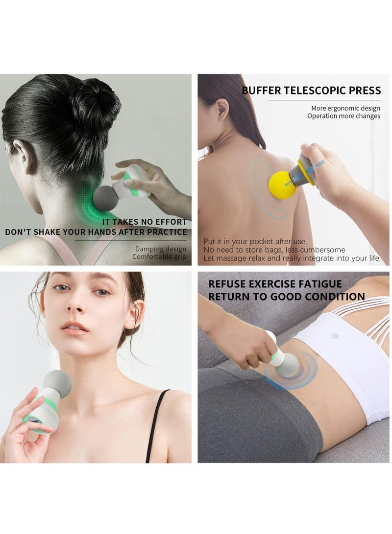 Back Massager Handheld, Mini Portable Electric Full Body Massager, USB Rechargeable, 6 Vibration Modes, for Neck Shoulder Leg Foot Massage, Sports Recovery