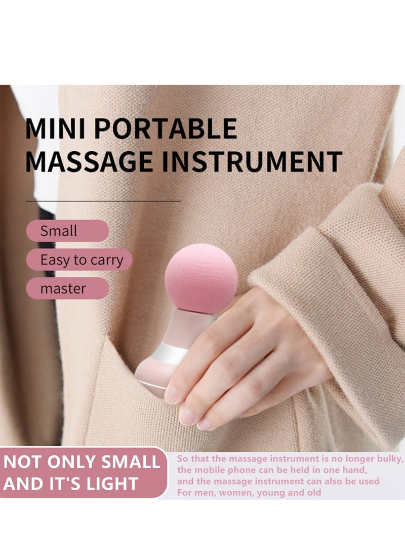 Back Massager Handheld, Mini Portable Electric Full Body Massager, USB Rechargeable, 6 Vibration Modes, for Neck Shoulder Leg Foot Massage, Sports Recovery