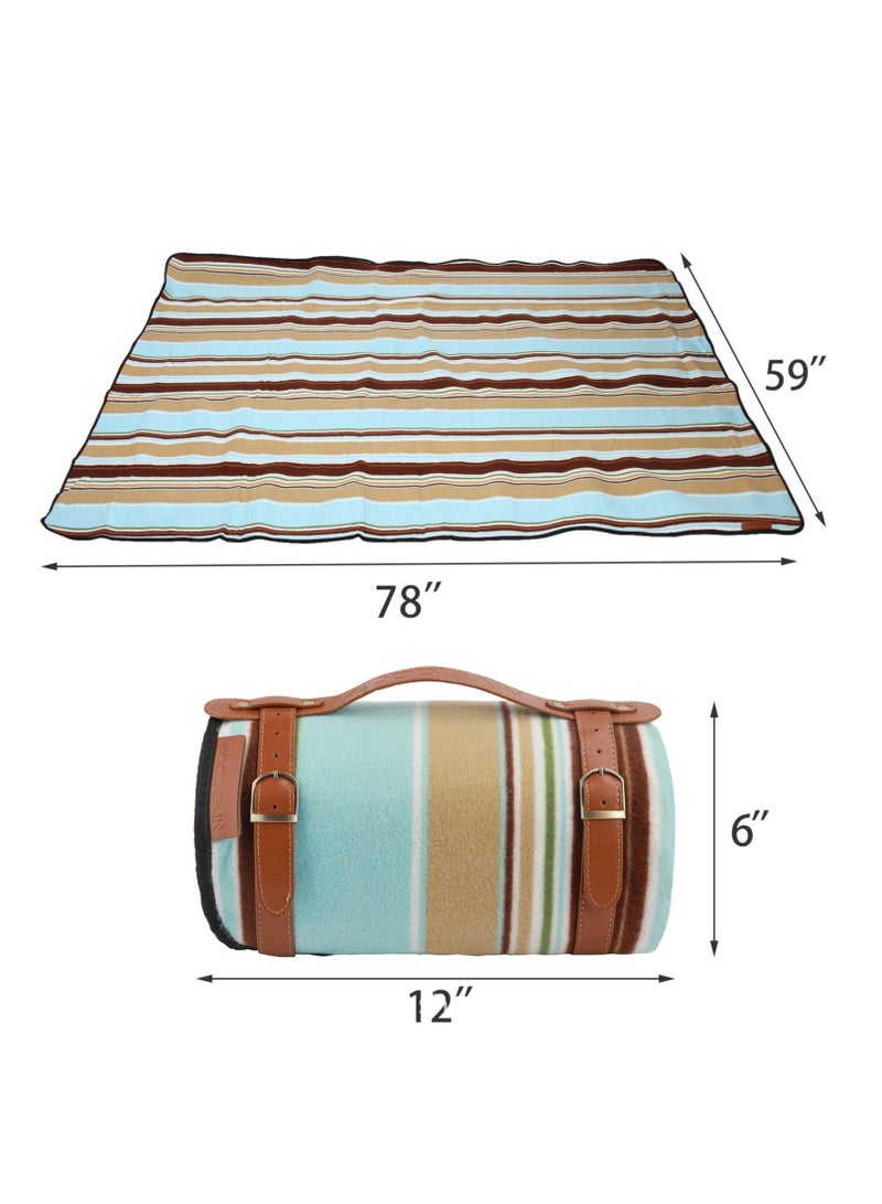 Outdoor Picnic Mat, Versatile Waterproof Outdoor Blanket - Extra Large Beach Mat, Sand-Free and foldable, with Carry Strap | Portable Camping and Park Blanket for Grass, Hiking, Travel, and Concerts