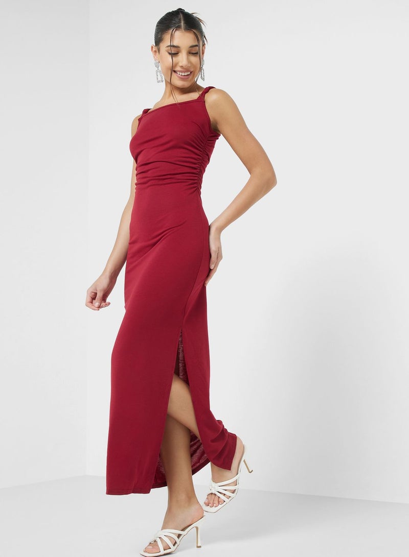 Bodycon Maxi Dress with Side Slit