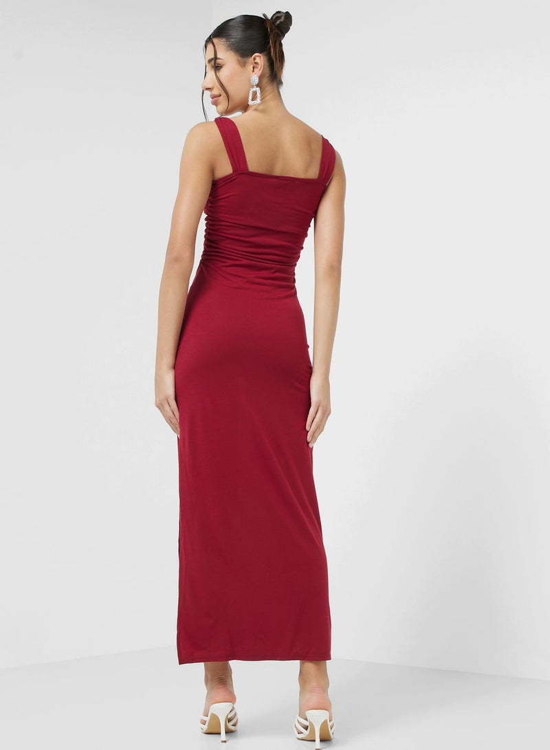 Bodycon Maxi Dress with Side Slit