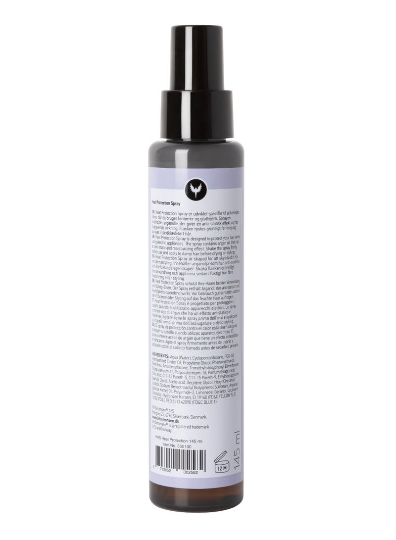 Heat Protection Spray - HH Simonsen -  145 ml | Hair Spray |  UV - Protection | Protects from heat damages | Eliminates frizz and flyways | Adds shine and leaves hair healthier