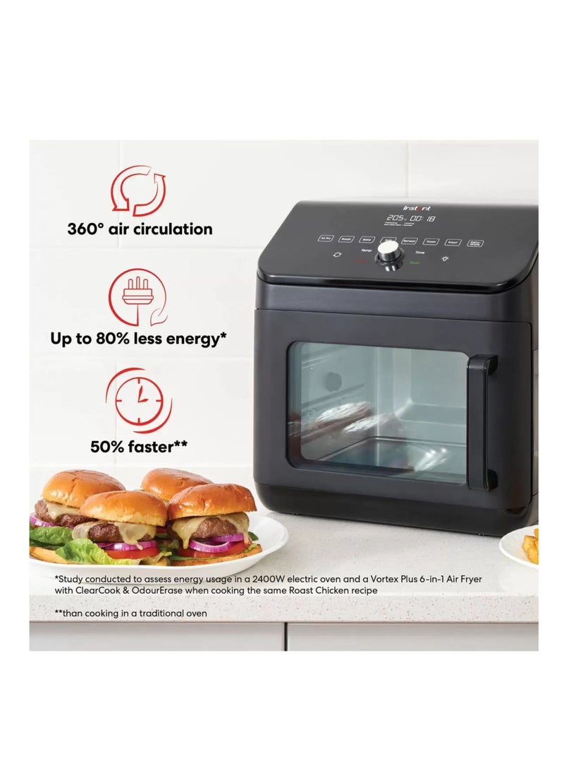 Gourmet Air Fryer Oven 13L / 2400W With 9 one Touch Cooking Programs Black