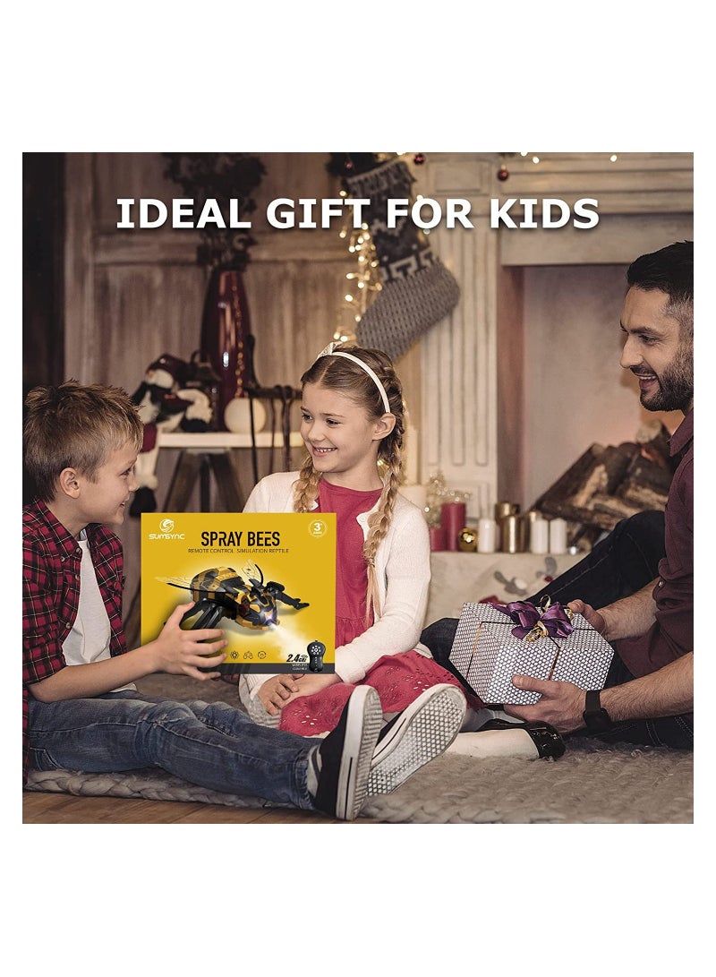 Remote Control Bee Kids Toys - Realistic Bee Robot, SYOSI Robot Toys for Kids with Music, LED Light, Toys for 3 + Year Old Boys/Girls, Gifts for Birthday
