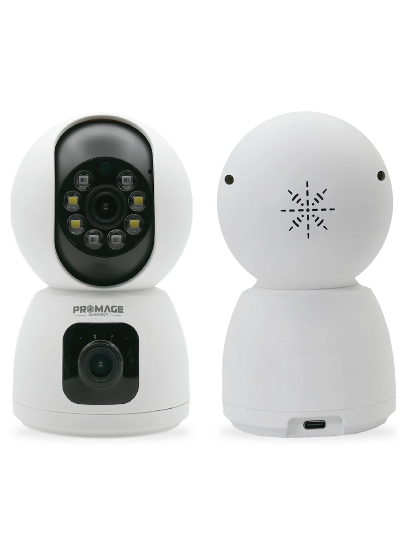 Promage Connect 3 MP Full HD Smart WIFI Indoor Dual Lens Camera PC I422 W